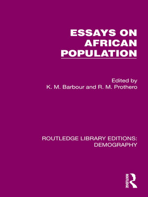 cover image of Essays on African Population